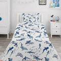 shark and dolphin Cotton Bed Sheet