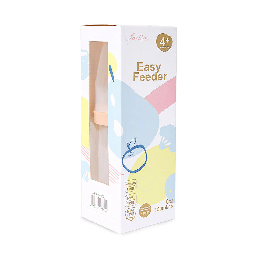 FARLIN SQUEEZABLE EASY SPOON FEEDER 180ML -  PEACH