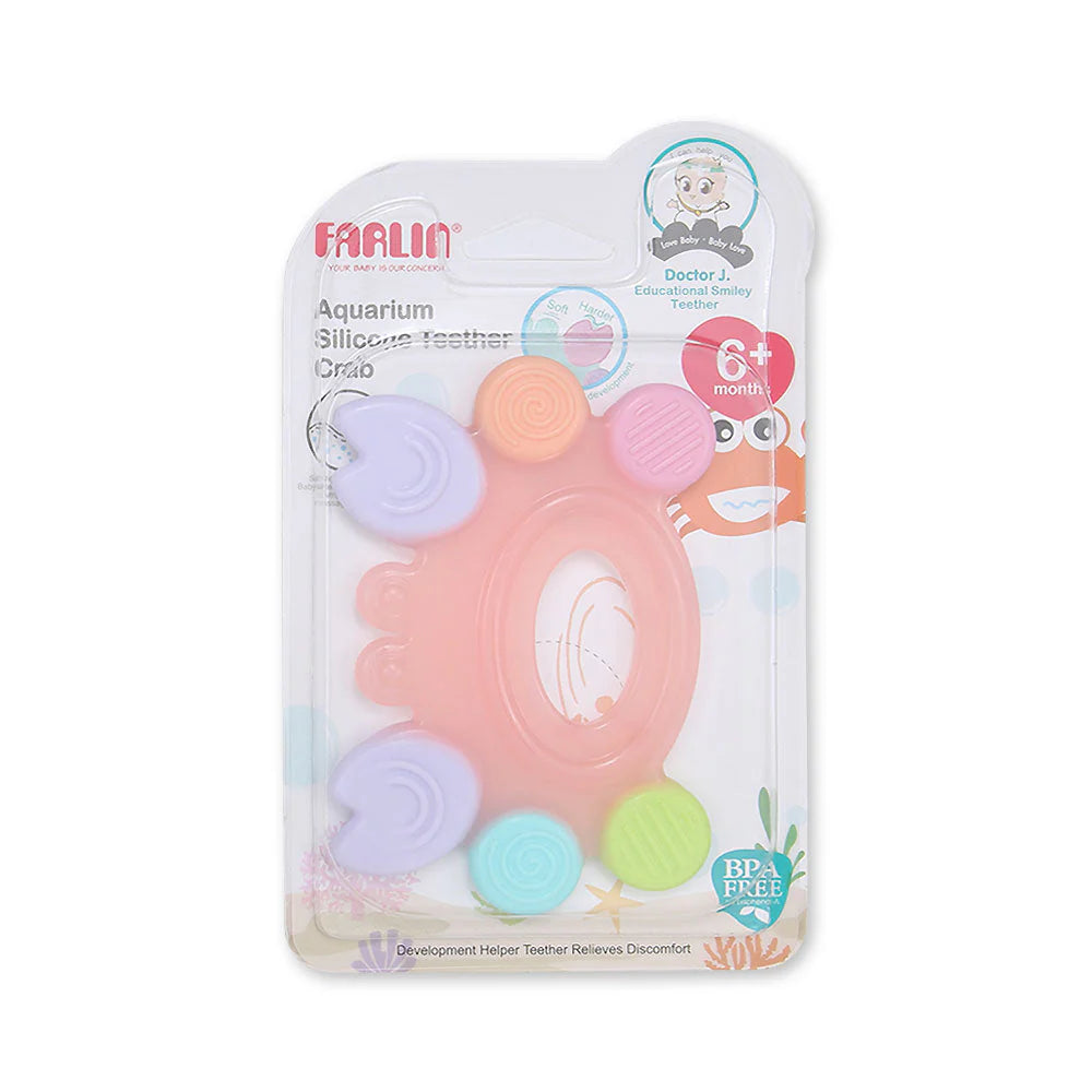 FARLIN SILICONE GUM SOOTHER-CRAB