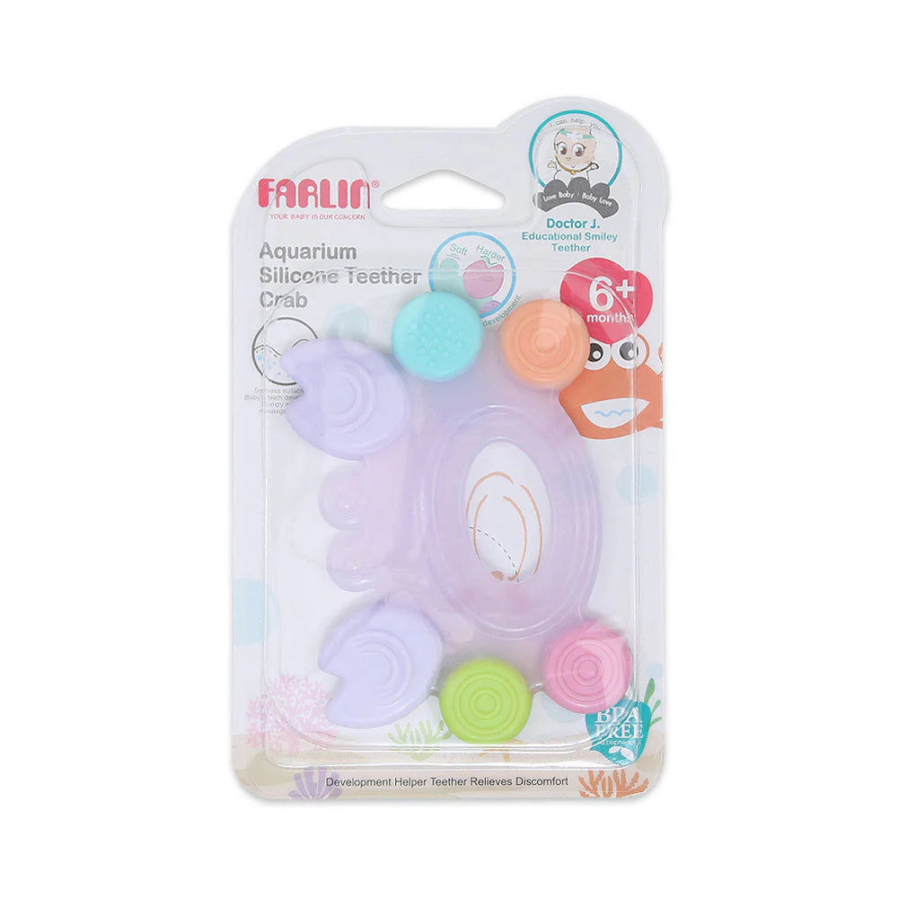FARLIN SILICONE GUM SOOTHER-CRAB