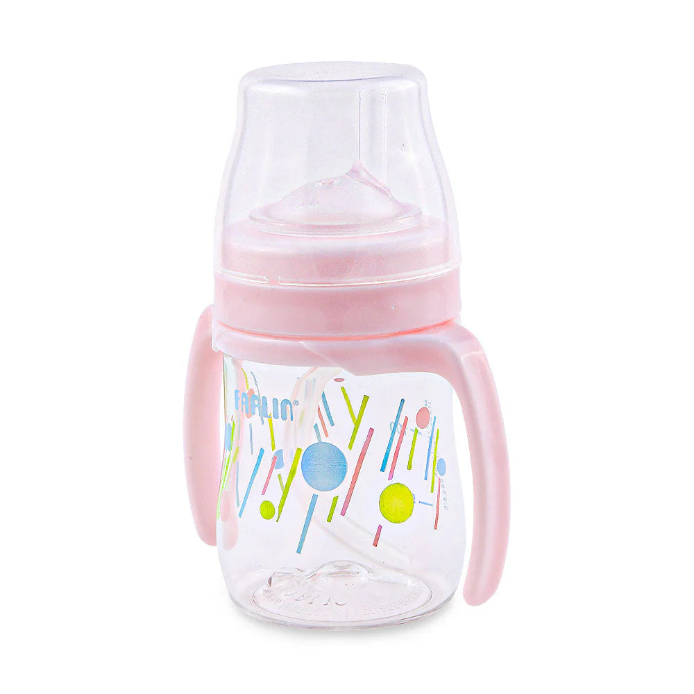 FARLIN DRINKING CUP STAGE 3-STRAW 150ML-PINK