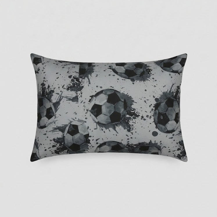 Black and White soccer Ball kids Cotton Bed Sheet