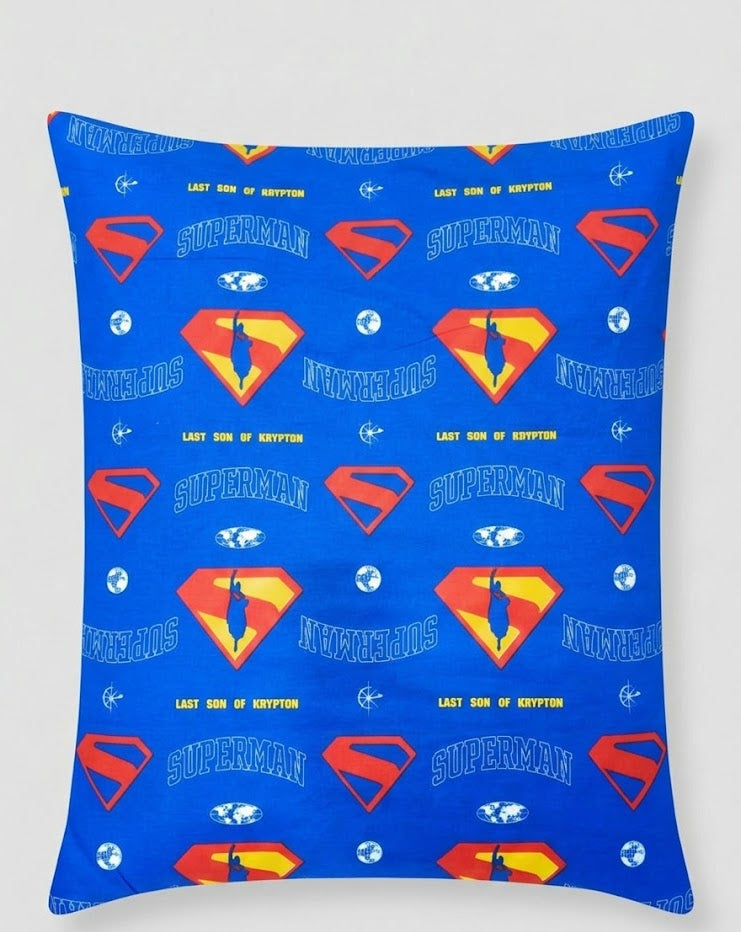 Superman Iconic S-shield logo kids Cotton Bed Sheet