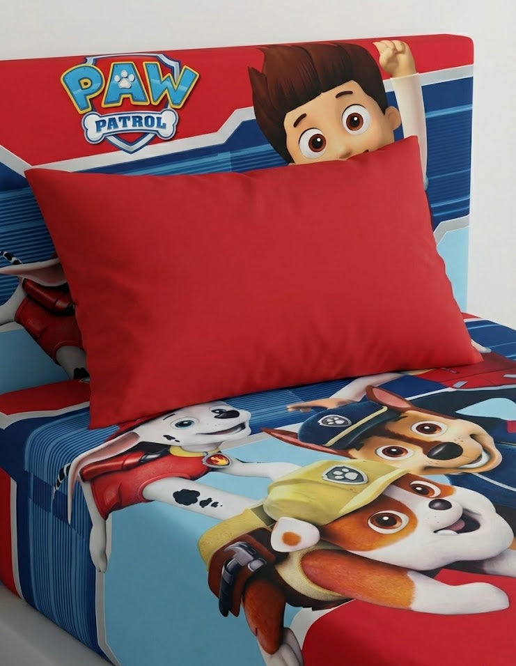 Paw Patrol main characters kids Cotton Bed Sheet