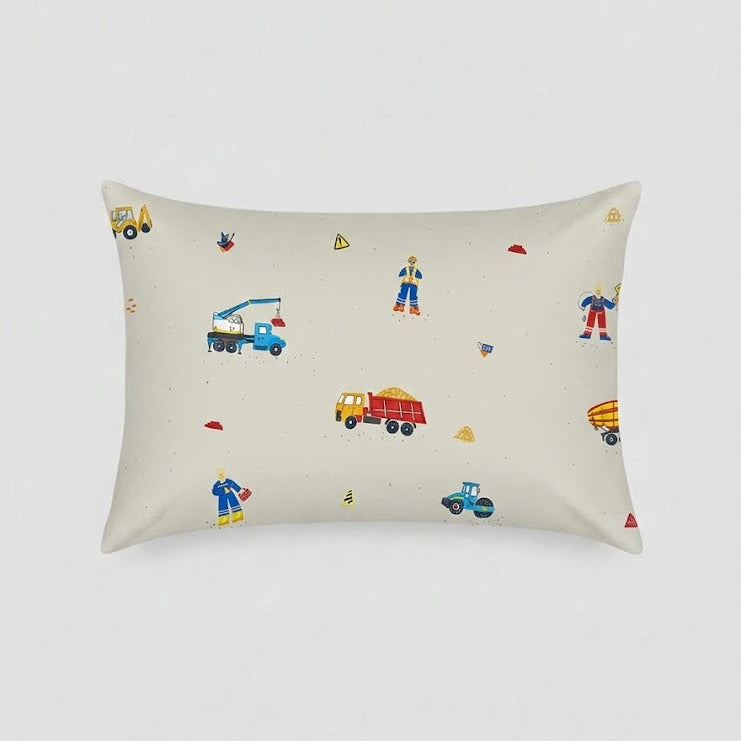 Construction Site Themed kids Cotton Bed Sheet