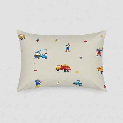 Construction Site Themed kids Cotton Bed Sheet