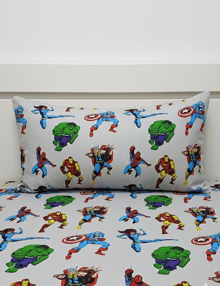 Marvel Comics superhero kids Cotton Bed Sheet