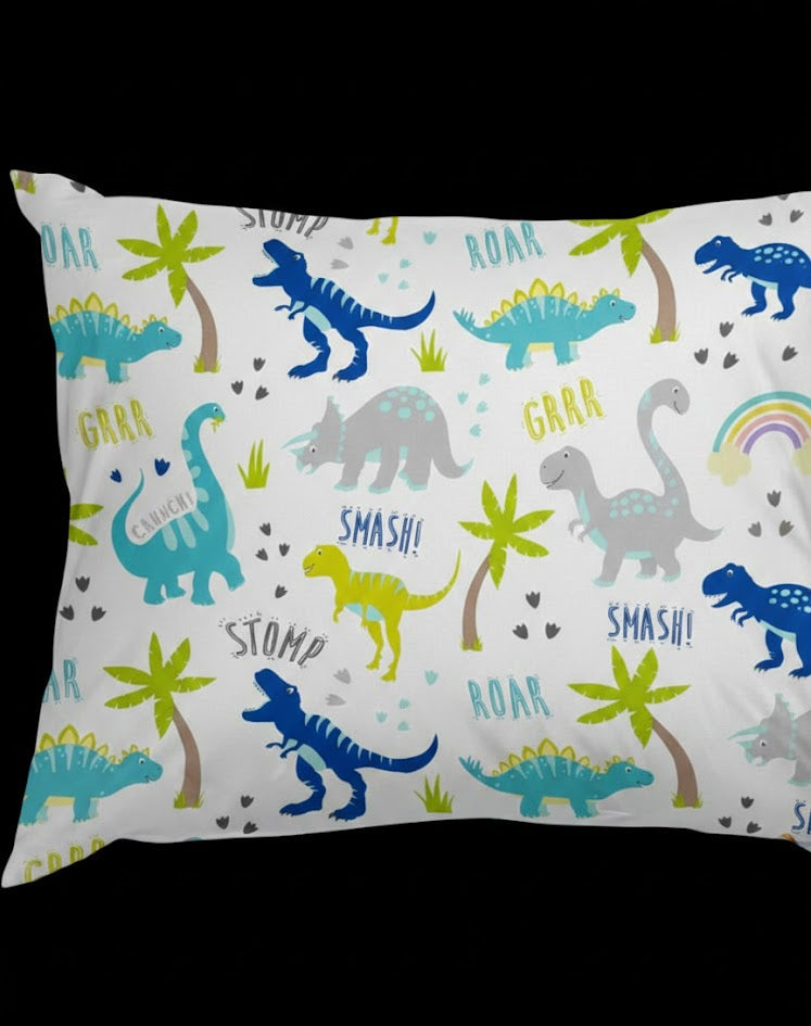 Colorful Dinosaur Themed kids Cotton Bed Sheet