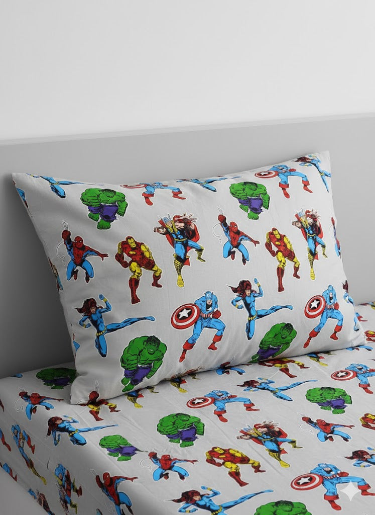 Marvel Comics superhero kids Cotton Bed Sheet