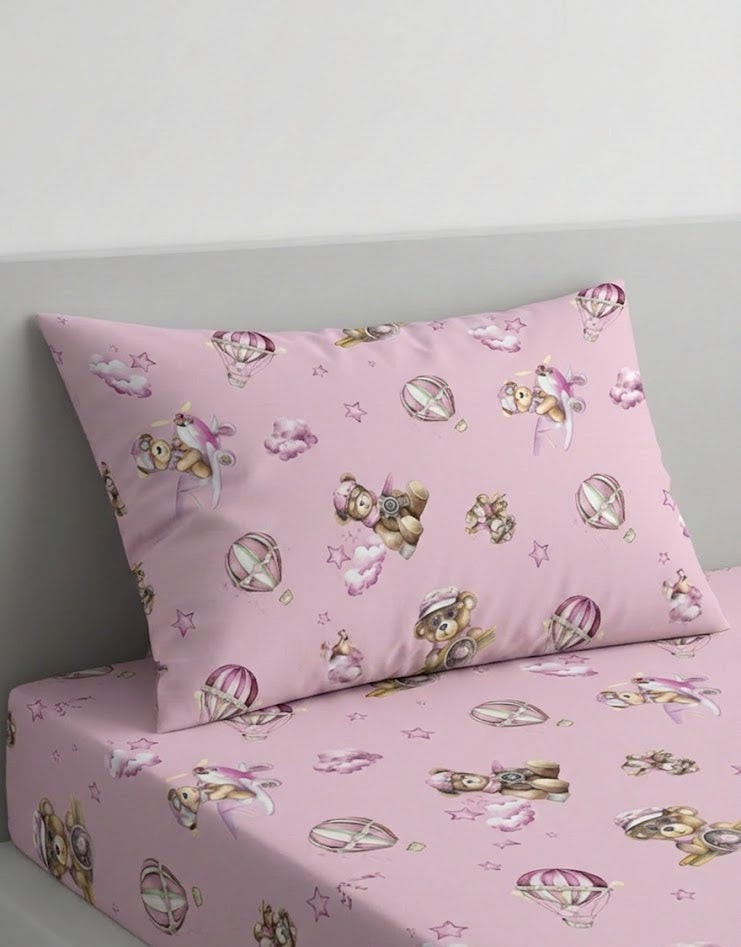 Cartoon Bears kids Cotton Bed Sheet