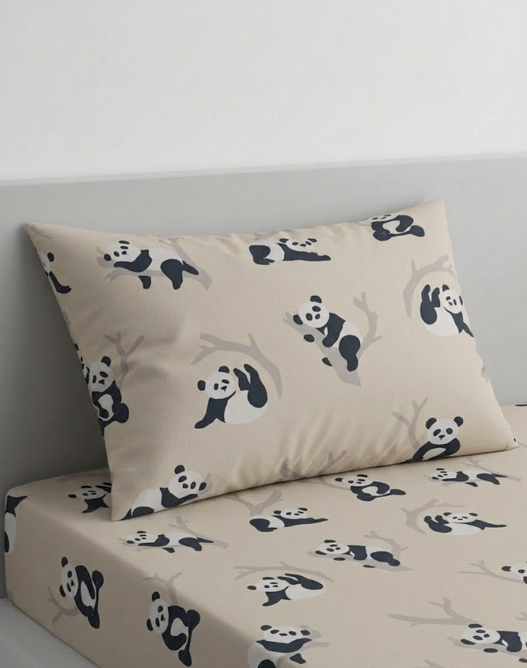 Panda kids Cotton Bed Sheet