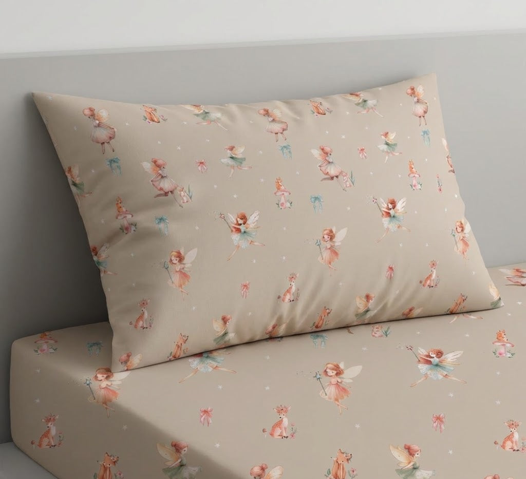 Fairy-Themed kids Cotton Bed Sheet