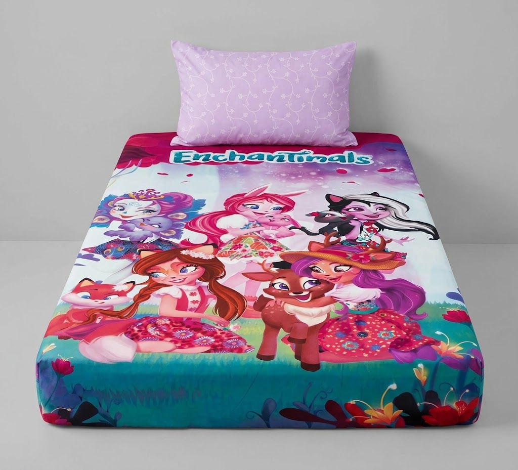 Enchantimals Animated Series Characters kids Cotton Bed Sheet