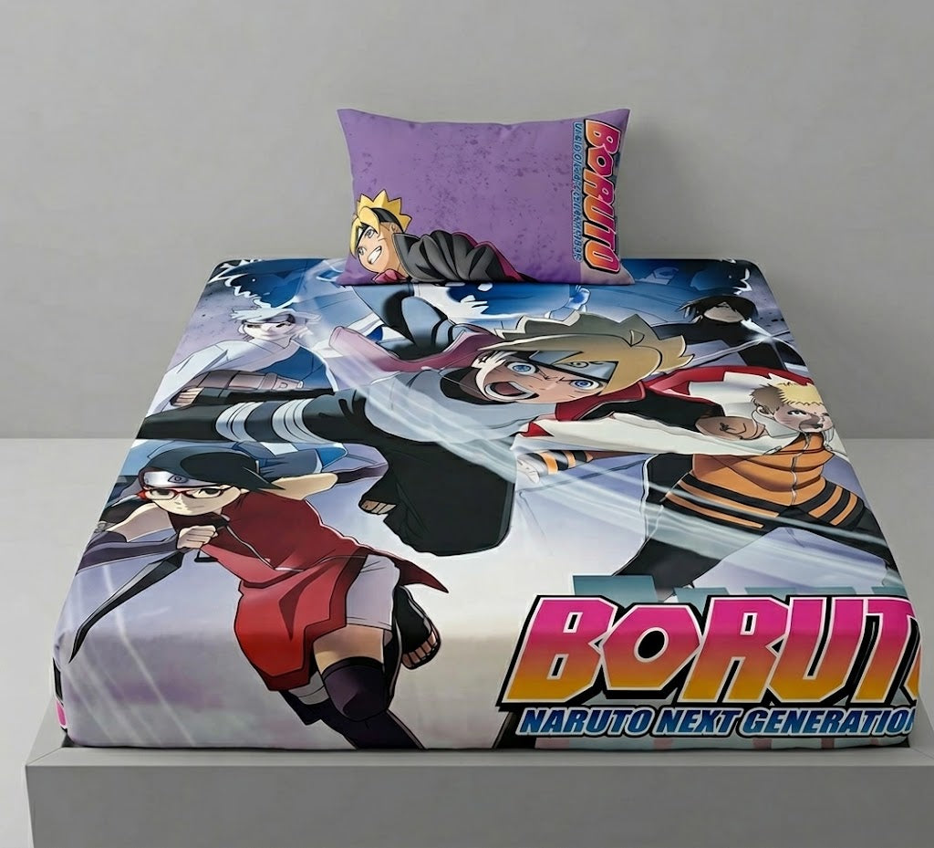 Boruto: Naruto Next Generations Themed kids Cotton Bed Sheet